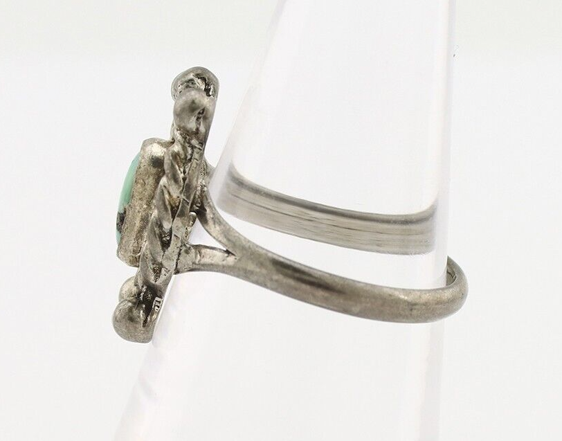 Navajo Ring 925 Silver Natural Blue Turquoise Native American Artist C.1980's