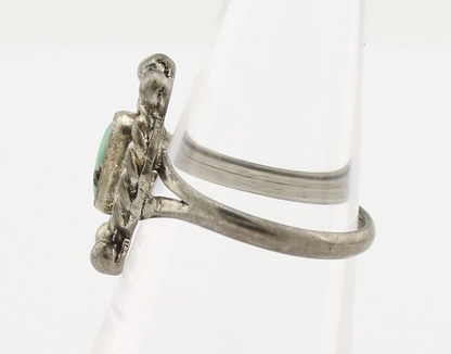 Navajo Ring 925 Silver Natural Blue Turquoise Native American Artist C.1980's