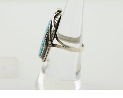 Navajo Ring 925 Silver Turquoise Artist Signed IJC C.80's
