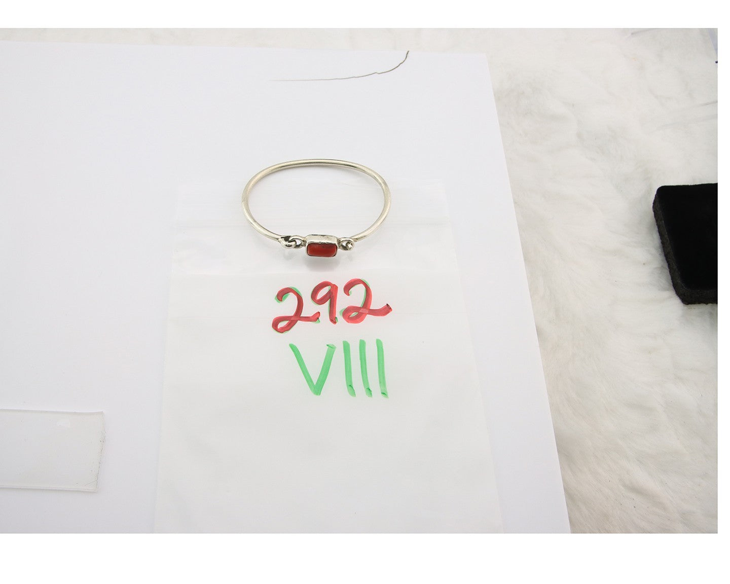 Navajo Bracelet Sterling Silver Natural Red Coral Artist Signed Sunrise