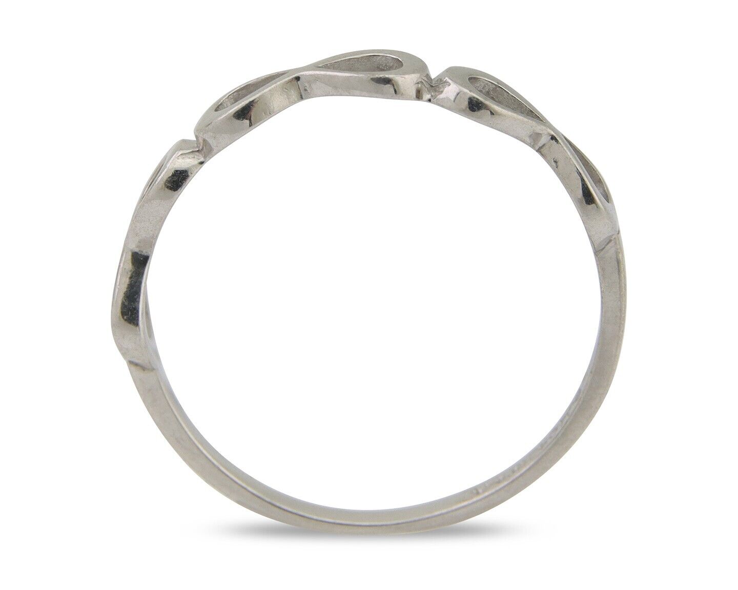 Infinity Heart Promise Ring 925 Solid Silver Size 8.25