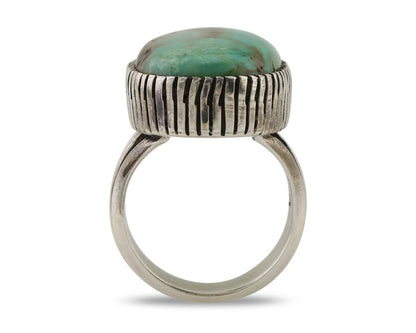 Navajo Handmade Ring 925 Silver Turquoise Signed Native American C.80's