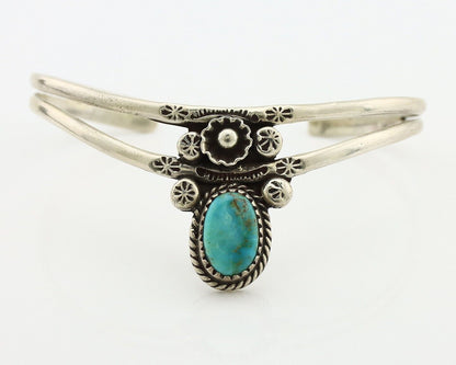 Navajo Bracelet 925 Silver Kingman Turquoise Artist Native American C.80's