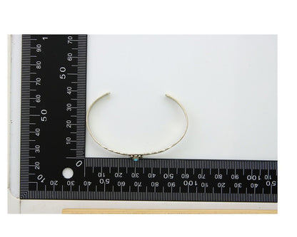 Navajo Cuff Bracelet 925 Silver Turquoise Cuff Native American Artist C.80's