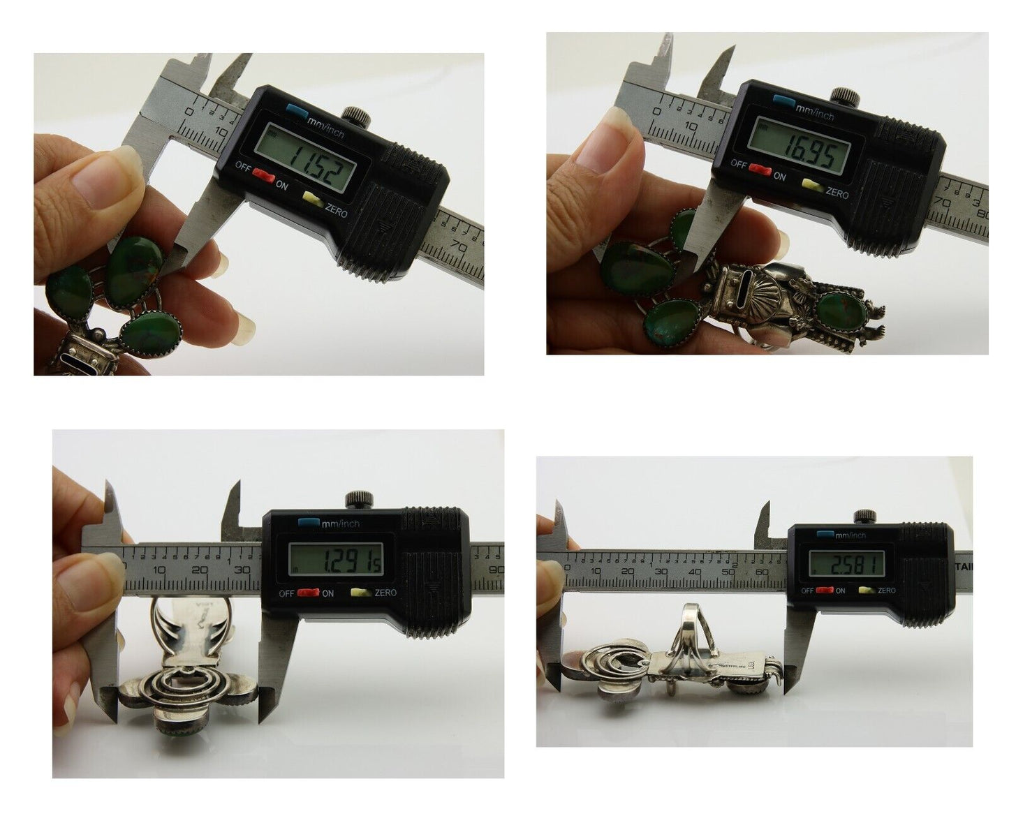 Navajo Kachina Ring 925 Silver Royston Turquoise Signed Broken Arrow C.80's