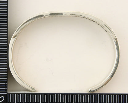 Navajo Bracelet 925 Silver Heavy Hand Stamped Signed Bruce Morgan C.80's