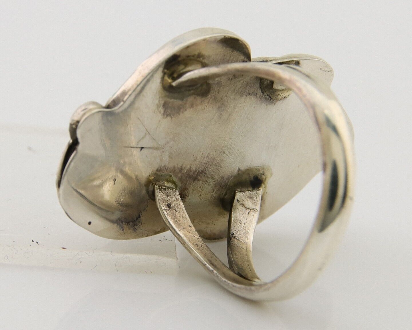 Navajo Ring 925 Sterling Silver Natural Turquoise Native American Artist C.80's