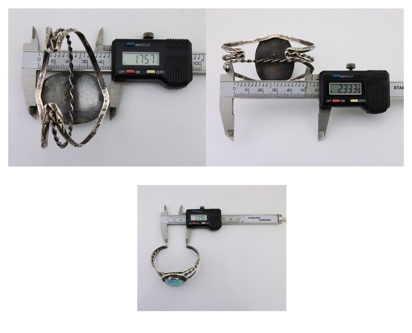 Navajo Cuff Bracelet 925 Silver Natural Turquoise Artist Signed JMC C.80's