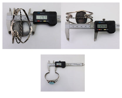 Navajo Cuff Bracelet 925 Silver Natural Turquoise Artist Signed JMC C.80's