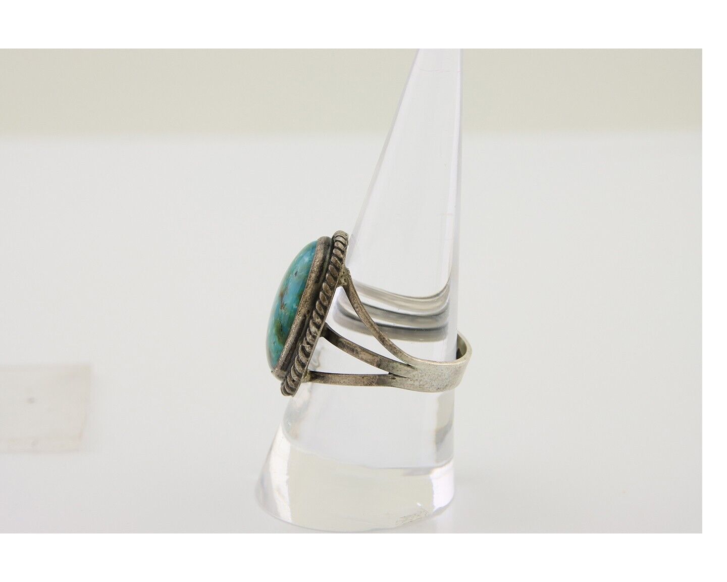 Navajo Handmade Ring 925 Silver Turquoise Native American Artist C.80's
