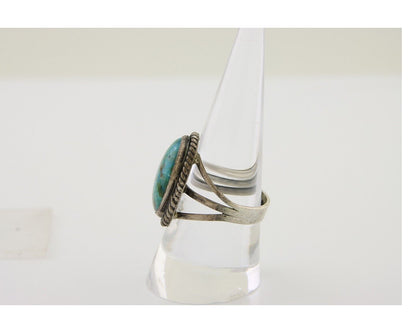 Navajo Handmade Ring 925 Silver Turquoise Native American Artist C.80's
