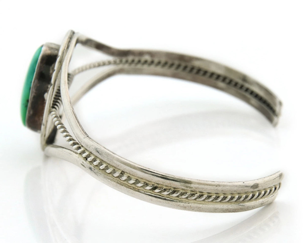 Navajo Cuff Bracelet 925 Sterling Silver Turquoise Vintage Handmade