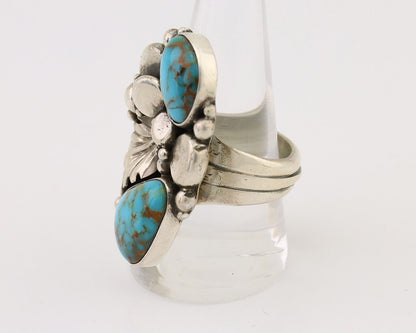 Navajo Handmade Ring 925 Silver Natural Tuquoise Artist Signed D Zachary C.80's