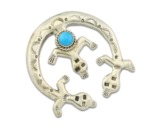 Navajo Sterling Silver Pendant Handmade Authentic Vintage C.80's