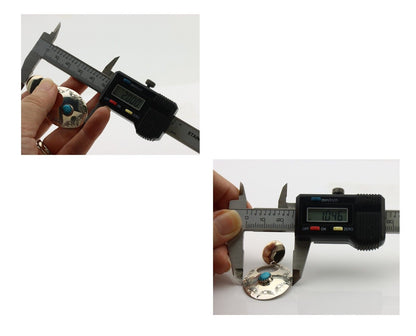 Navajo Dangle Handmade Earrings 925 Silver Blue Turquoise Native Artist C.80's