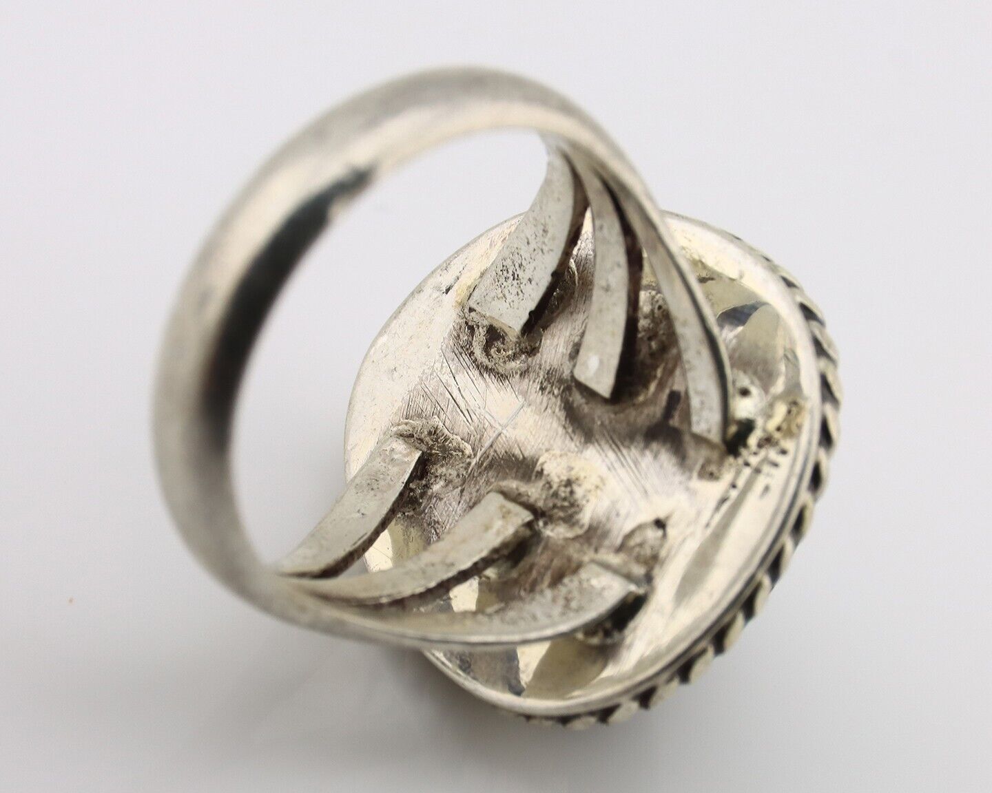 Navajo Ring 925 Silver Turquoise Native American Artist C.1930's