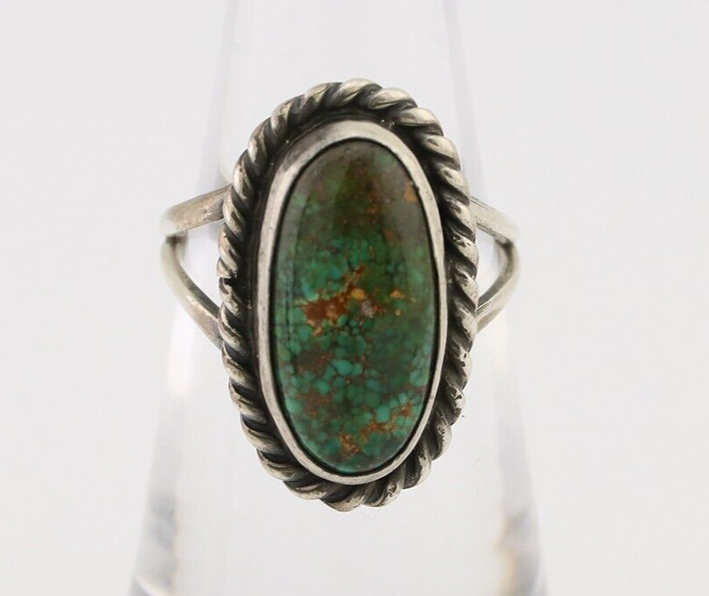 Navajo Handmade Ring 925 Silver Turquoise Native American Artist C.80's