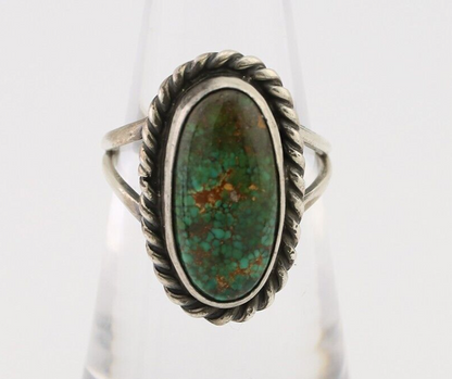 Navajo Handmade Ring 925 Silver Turquoise Native American Artist C.80's