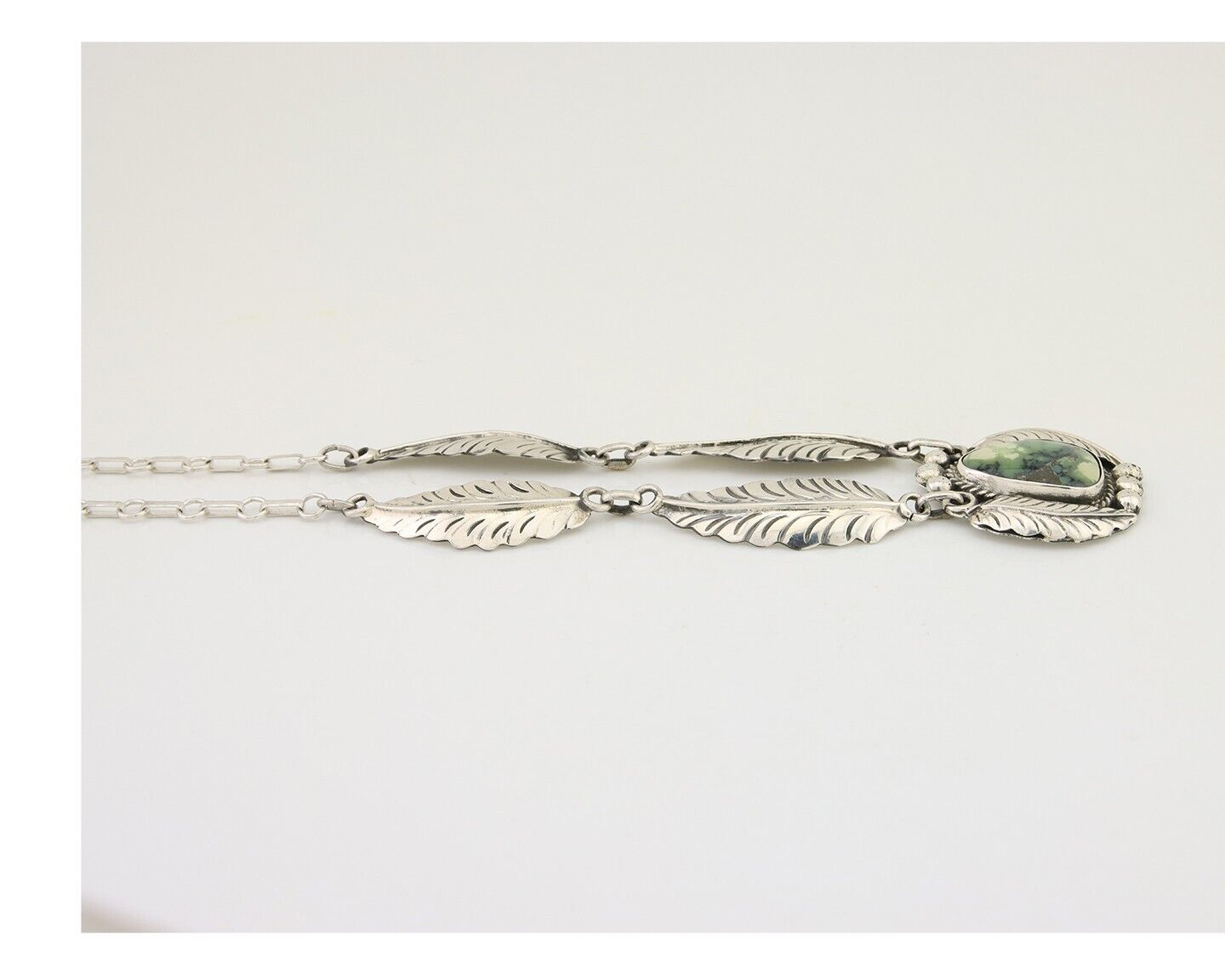 Navajo Necklace 925 Silver Natural Turquoise Artist Signed C Montoya C.80's