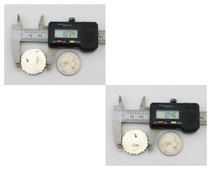 Navajo Petit Point Earrings 925 Silver Turquoise Signed Benson Yazzie C.80's