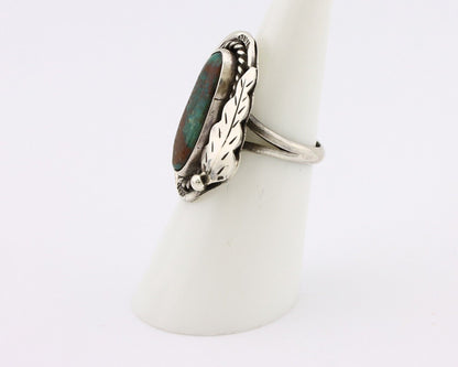 Navajo Handmade Ring 925 Silver Turquoise Native American Artist Signed J C.80's