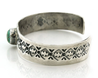 Navajo Cuff Bracelet 925 Sterling Silver Turquoise Vintage Signed Marcella James