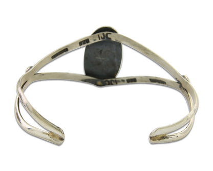 Navajo Cuff Bracelet 925 Silver Turquoise Cuff Artist Signed IJC C.80's