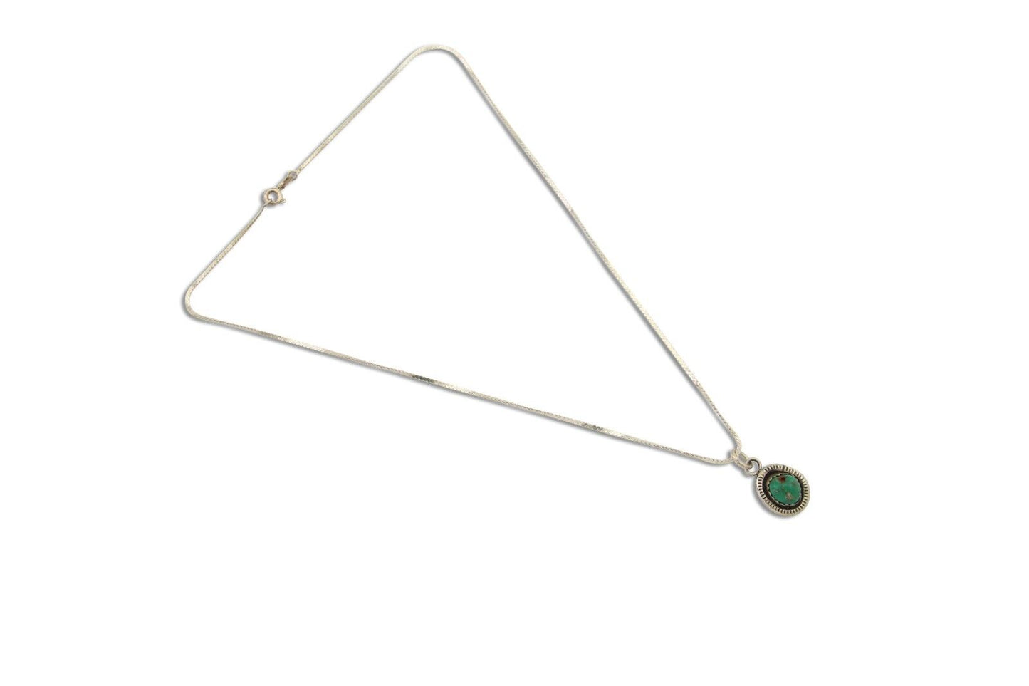 Navajo Necklace 925 Silver Natural Turquoise Artist Signed G Yazzie C.80's