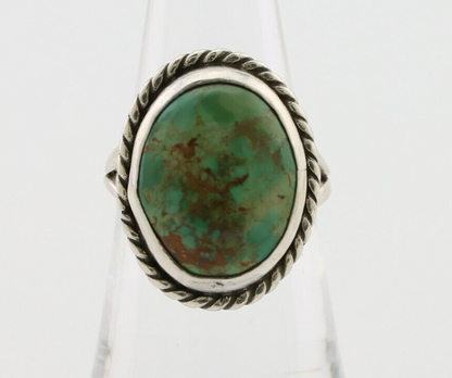 Navajo Ring 925 Silver Kingman Turquoise Native American Artist C.80's