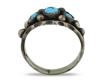 Navajo Ring 925 Silver Turquoise Artist Signed E SkyStone Creations C.80's
