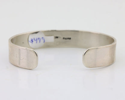 Navajo Cuff Bracelet 925 Silver Natural Turquoise Signed C Jones C.80's