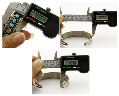 Older Navajo Irvin Chee Turquoise .925 SOLID Silver Handmade Cuff