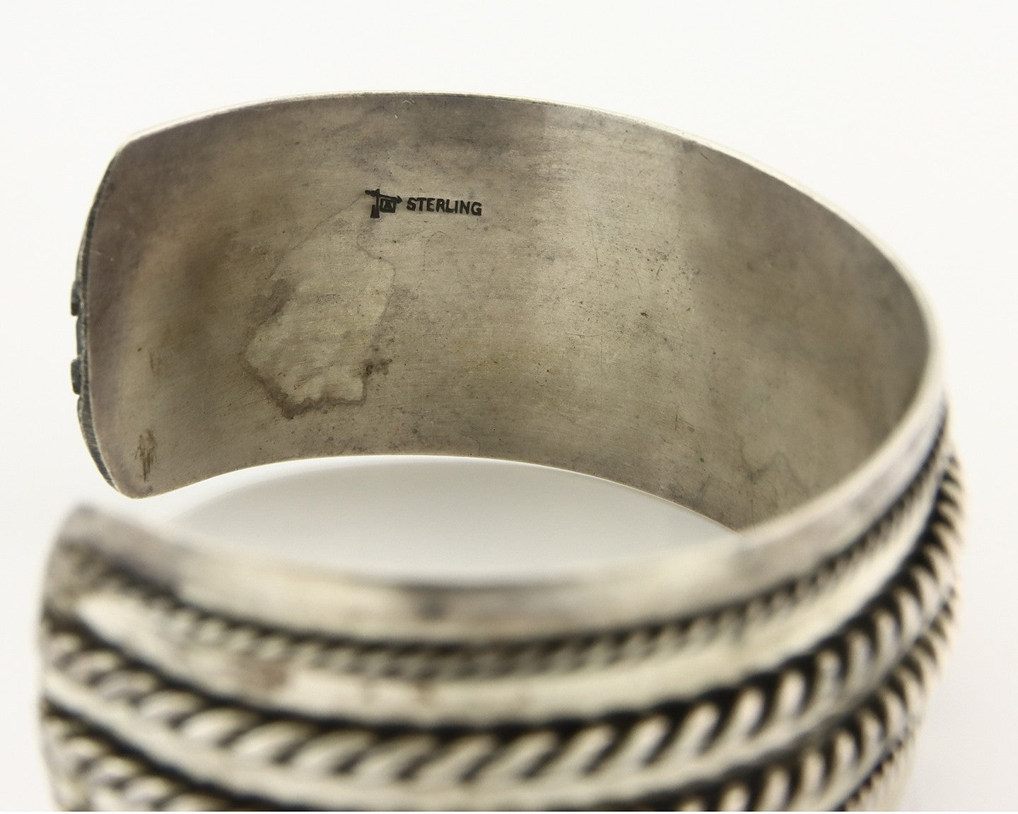 Vintage Navajo Bracelet 925 Silver Handmade Authentic Signed Bell Trading