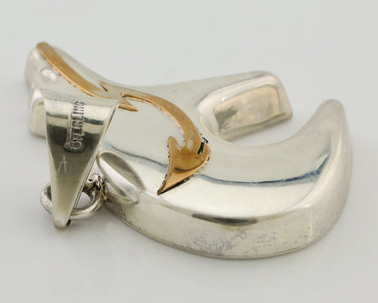 Navajo Spirit Bear Pendant 925 Sterling Silver Native Artist C.80's