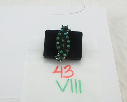 Navajo Ring Sterling Silver Authentic Vintage Turquoise Size 6.0
