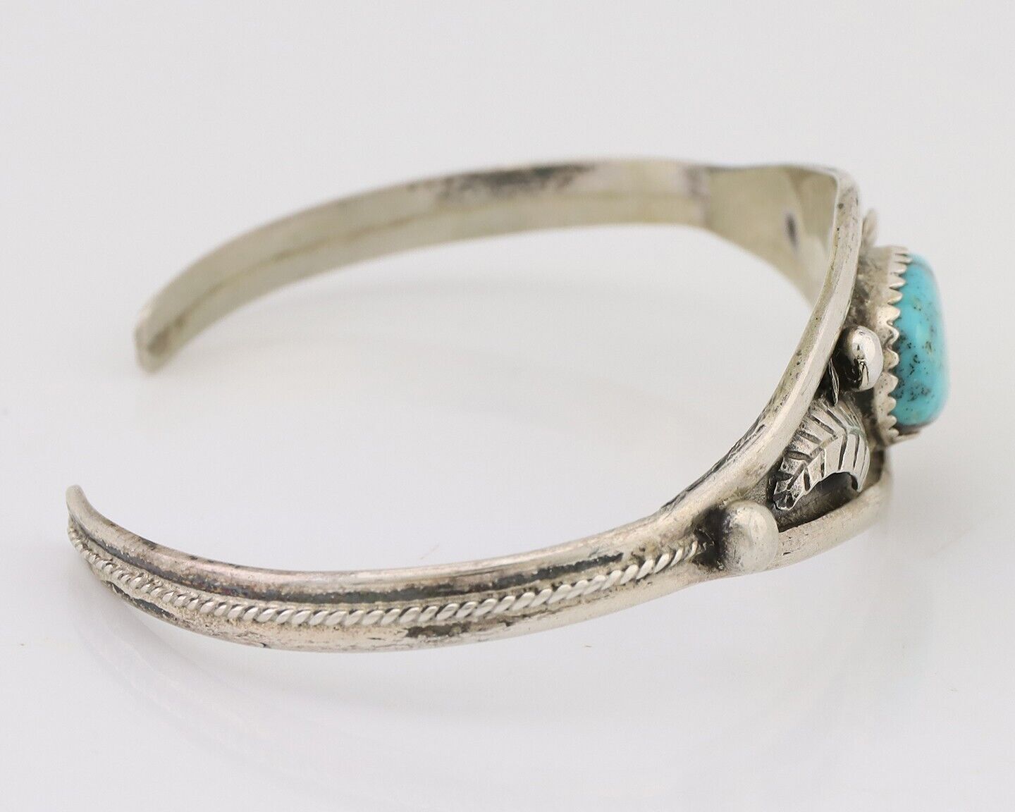 Navajo Handmade Bracelet 925 Silver Arizona Turquoise Native American C.80's