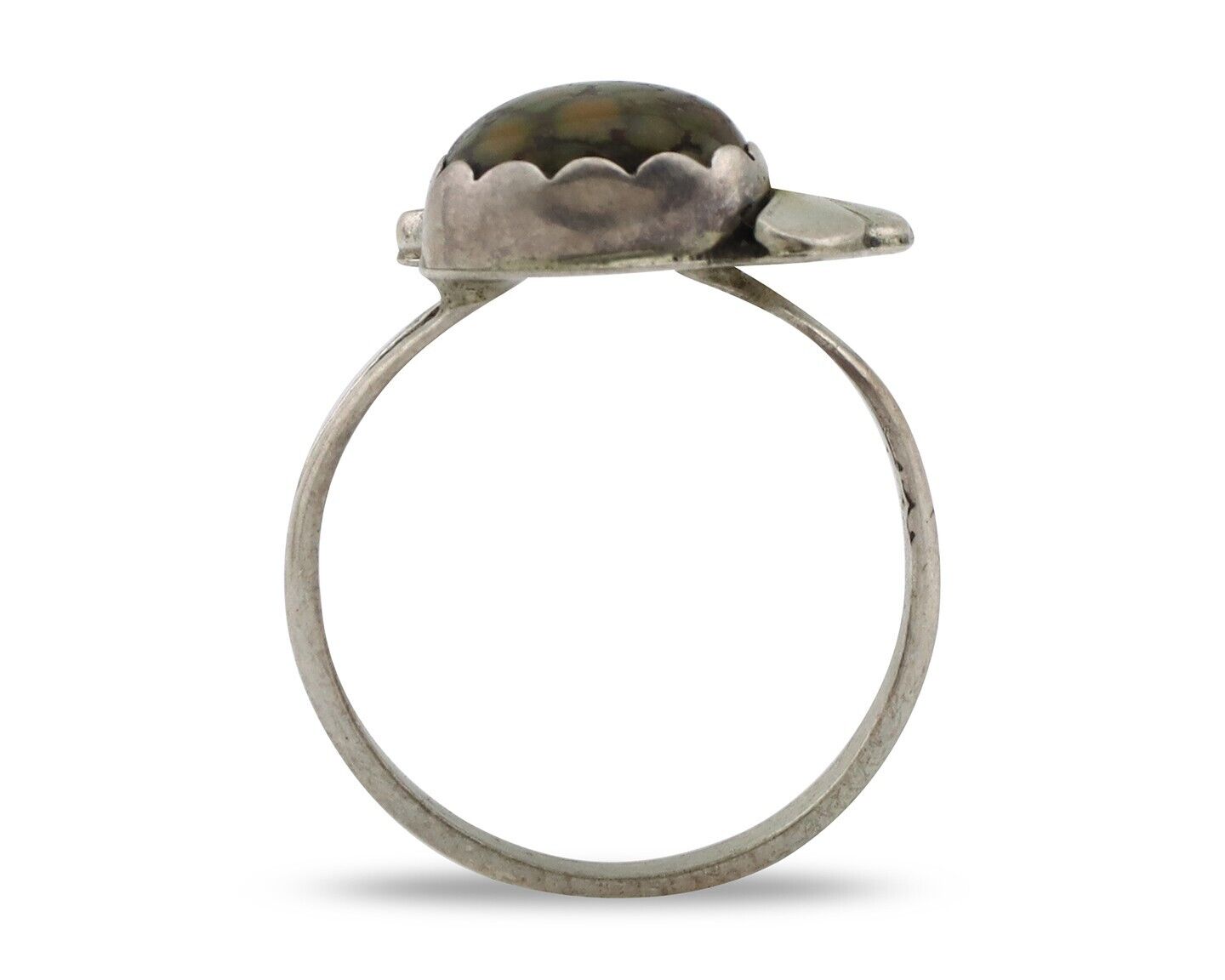 Navajo Ring 925 Silver Damele Turquoise Native American Artist C.80's