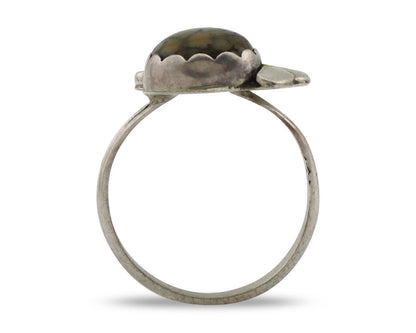 Navajo Ring 925 Silver Damele Turquoise Native American Artist C.80's