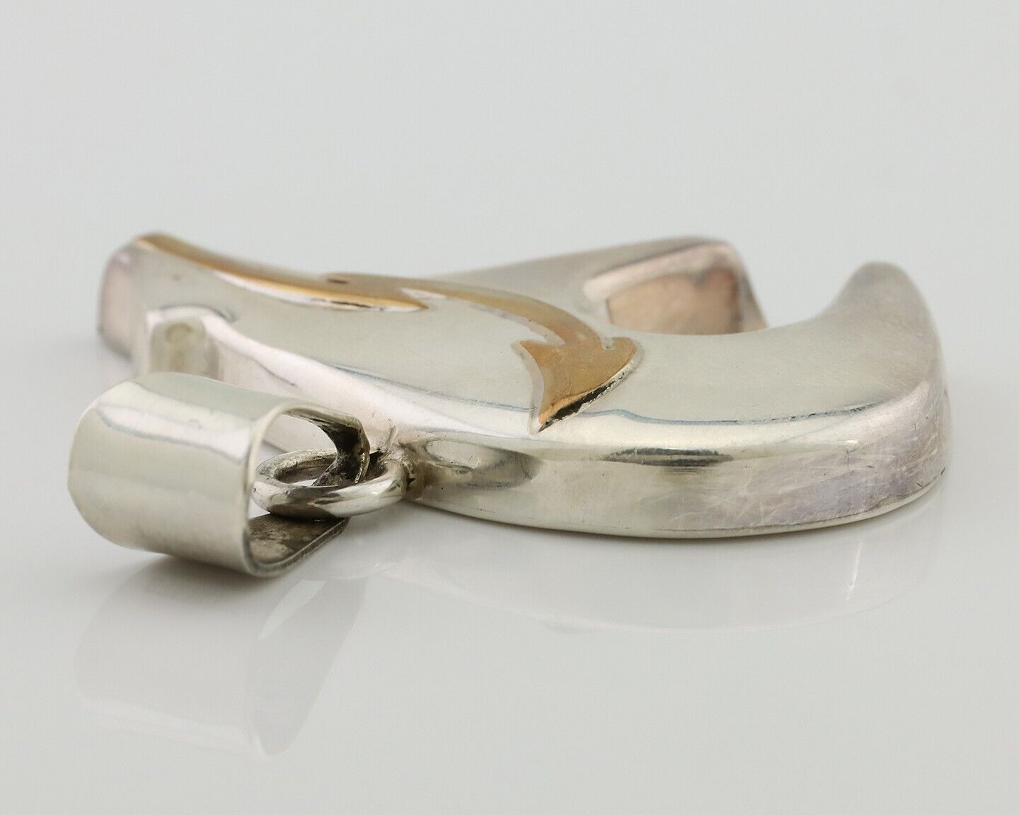 Navajo Spirit Bear Pendant 925 Sterling Silver Native Artist C.80's