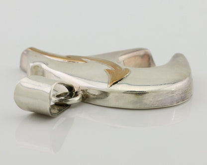 Navajo Spirit Bear Pendant 925 Sterling Silver Native Artist C.80's