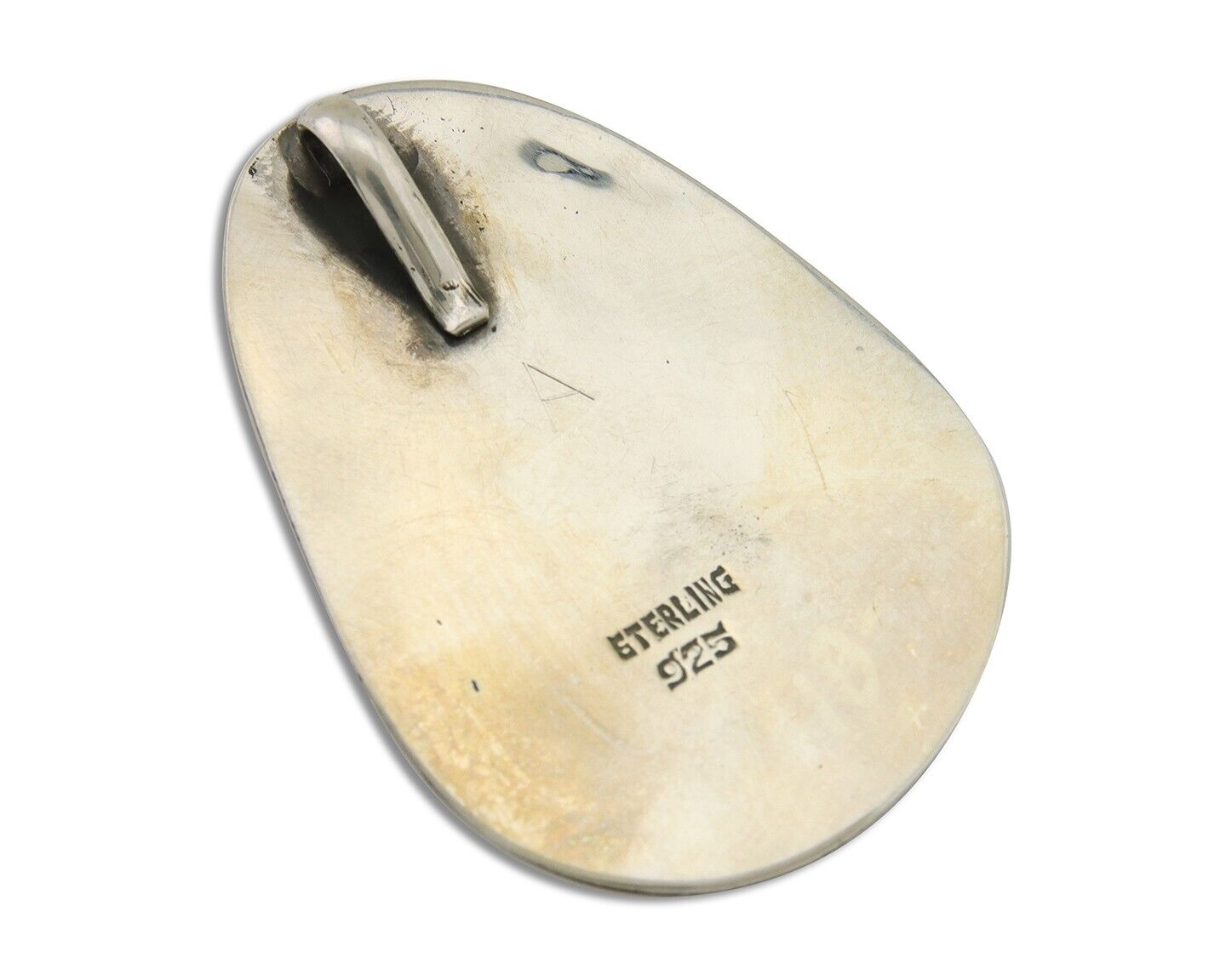 Navajo Paw Pendant 925 Silver Natural Turquoise Native American Artist C.80's