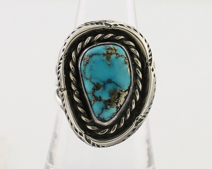 Navajo Handmade Ring 925 Silver Turquoise Native American Artist C.80's