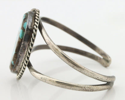 Navajo Bracelet 925 Silver Gober-Burnham Turquoise Native American Artist C.80's