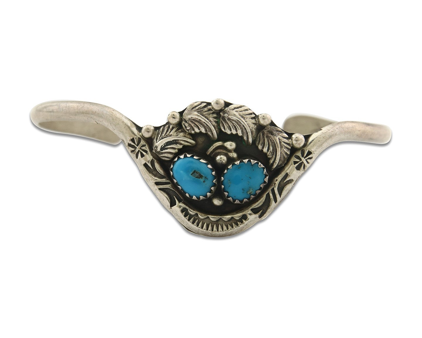 Vintage Navajo Bracelet 925 Silver Turquoise Tranditional Handmade Signed RB