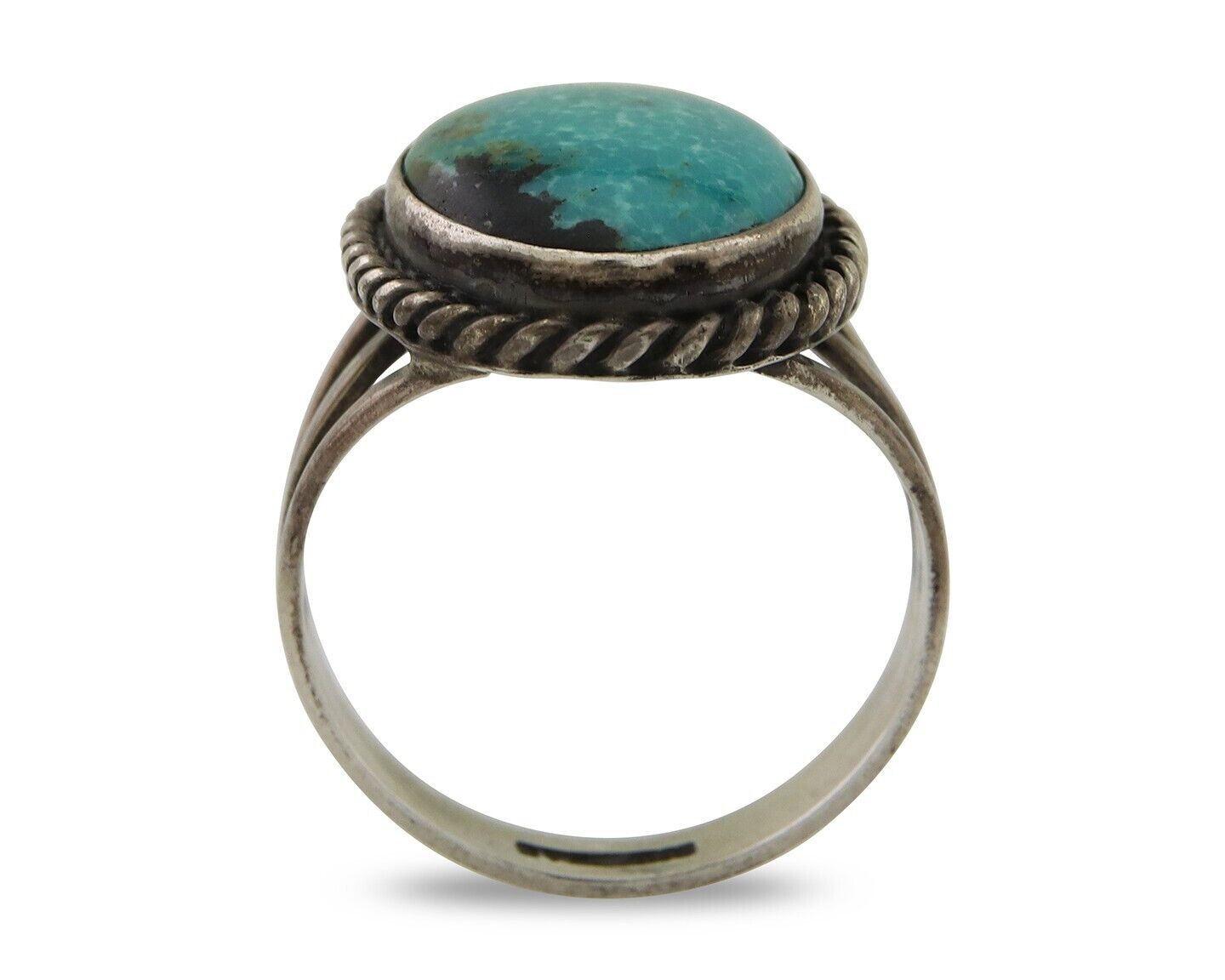 Navajo Handmade Ring 925 Silver Turquoise Native American Artist C.80's