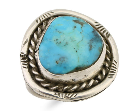 Navajo Handmade Ring 925 Silver Turquoise Native American Artist C.80's