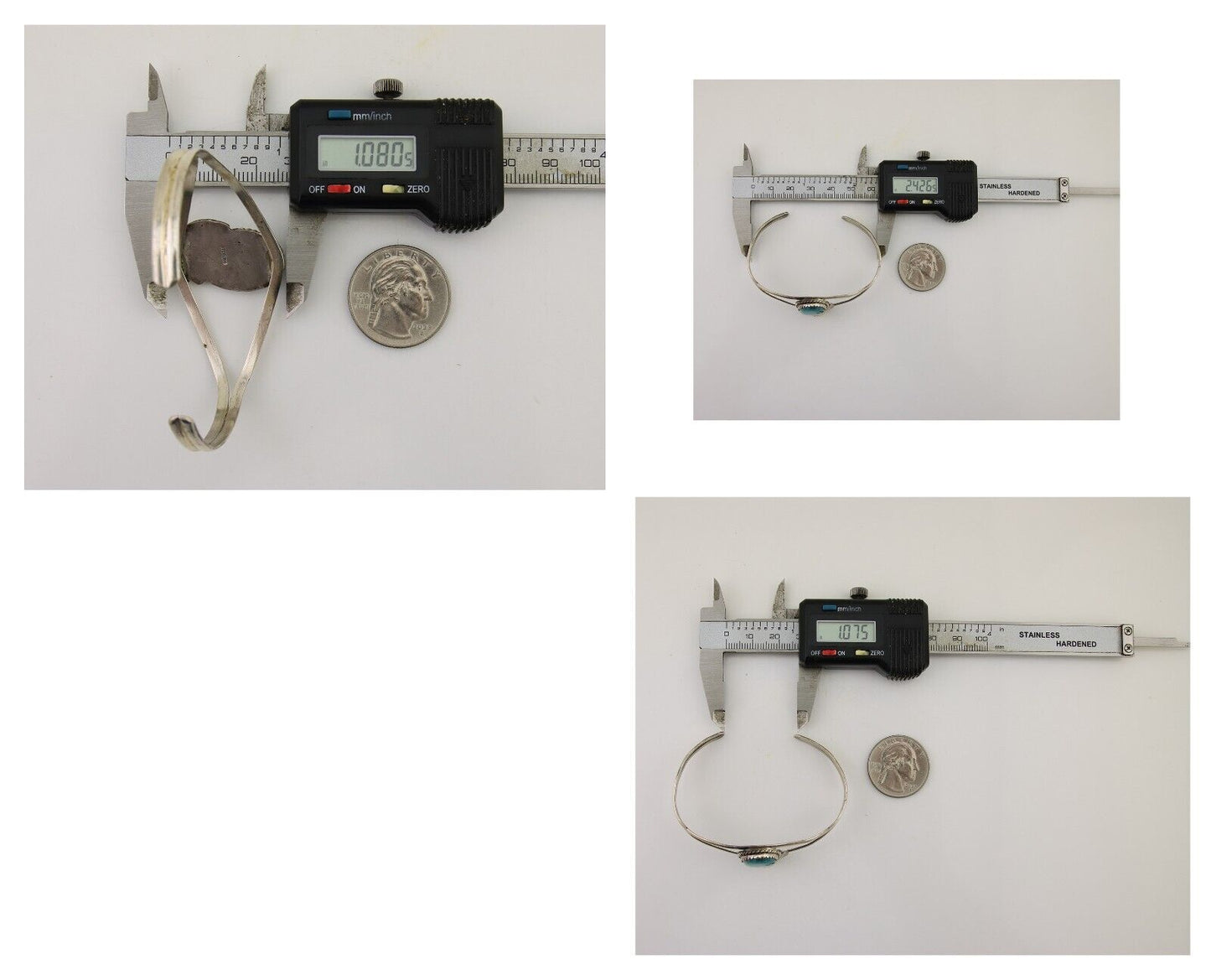 Navajo Hand Stamped Cuff Bracelet Turquoise 925 Silver Native American Artist