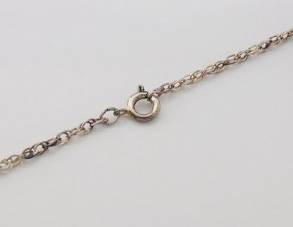 Navajo Necklace 925 Silver Natural Turquoise Artist Signed PM C.80's