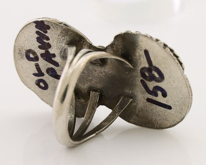Navajo Handmade Ring 925 Silver Natural Tuquoise Native American Artist C.80's
