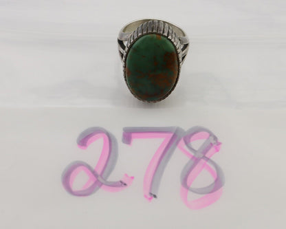 Navajo Handmade Ring 925 Silver Turquoise Signed Native American C.80's